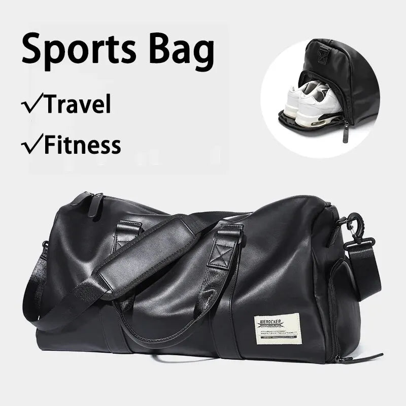 Men's Small Travel Duffel Bag - Waterproof Gym Bag with Shoe Compartment for Sports and Weekend Getaways