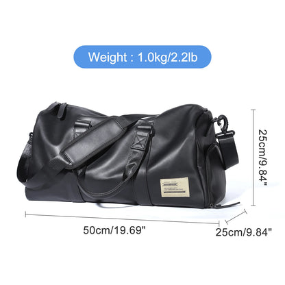 Men's Small Travel Duffel Bag - Waterproof Gym Bag with Shoe Compartment for Sports and Weekend Getaways